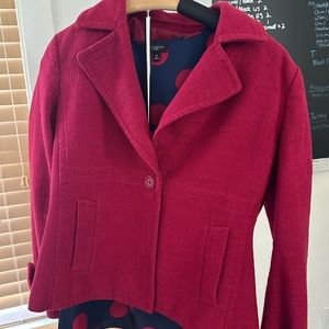 Talbots cranberry tweed jacket -14P